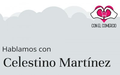 Celestino Martínez, con el comercio